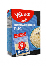 Крупа Увелка Рис длиннозерный обработанный паром т/п
